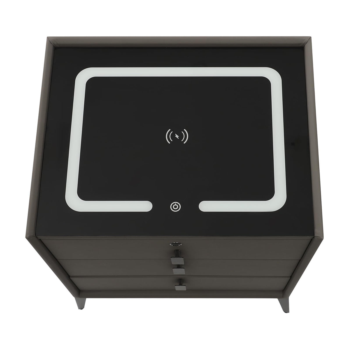 Solid Wood Nightstand with 3 Drawers V640003