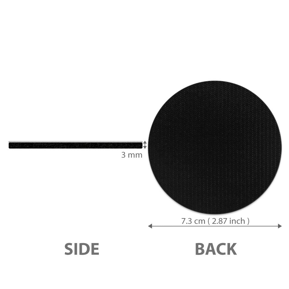 Black White Absorbent Round Car Coasters 2pcs Set J898