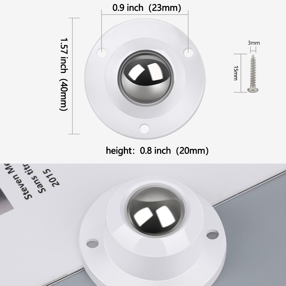 Self Adhesive Caster Wheels 0.8 Inch Black 4 Pack L790420
