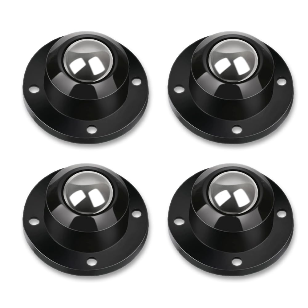 Self Adhesive Caster Wheels 0.8 Inch Black 4 Pack L790420