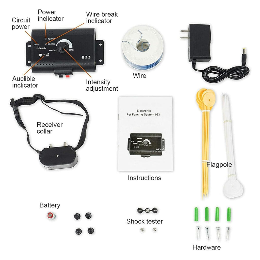 Electric Dog Fence, In-Ground Pet Containment System, Waterproof Training Collar G9691