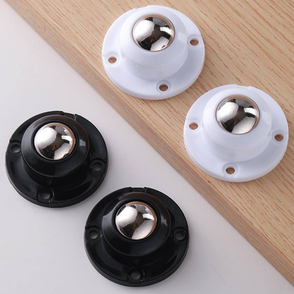 Self Adhesive Caster Wheels 0.8 Inch Black 4 Pack L790420