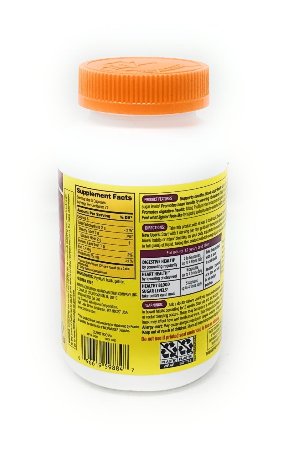 Fiber Supplement 360 Capsules L11001