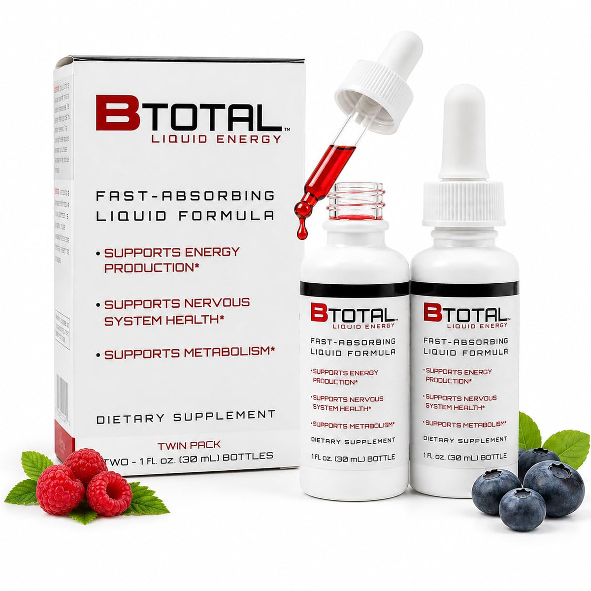 Vitamin B Complex Liquid Drops, B12, Berry, 2 fl oz H267831