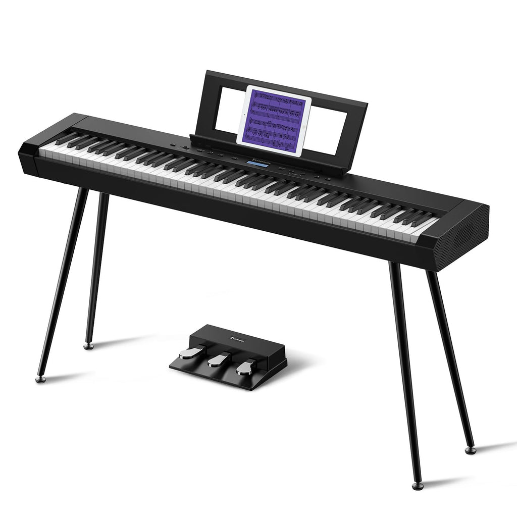 88 Key Full-Weighted Digital Piano and 18 Pcs Interlocking Floor Mats N4177