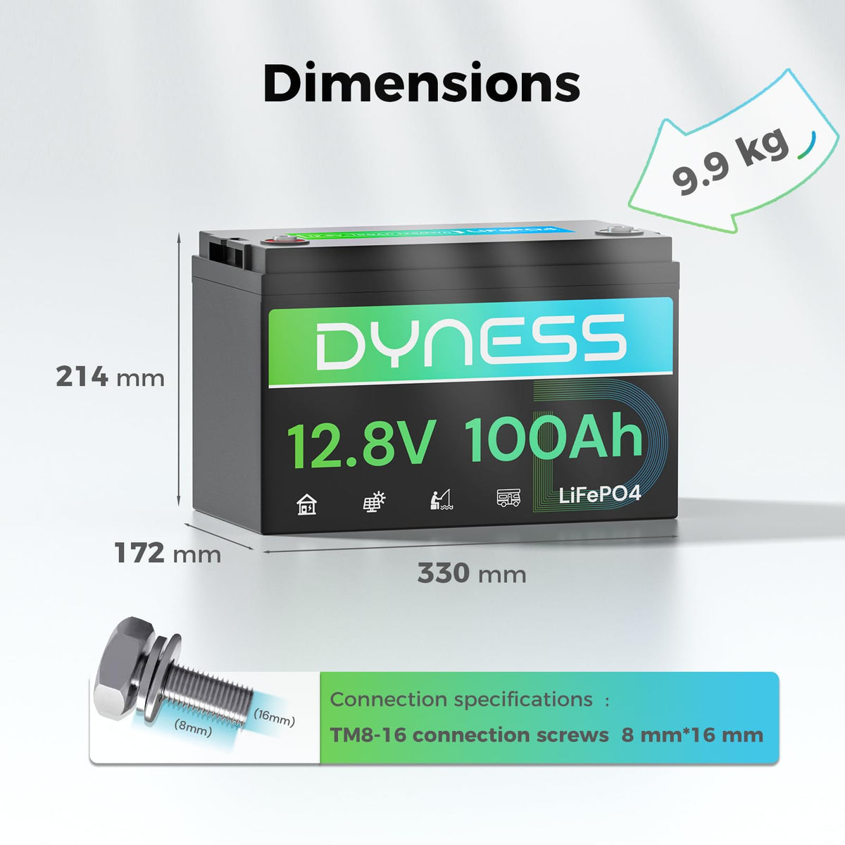 12V 100Ah LiFePO4 Lithium Battery 2 Pack Group 31 D123