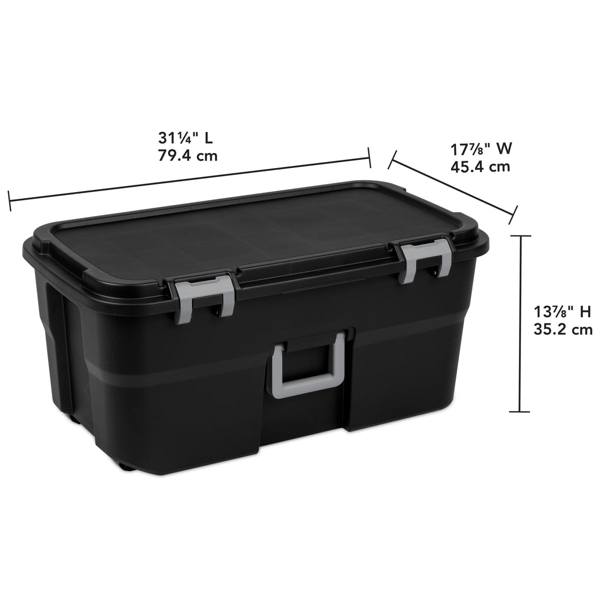 22 Gallon Lockable Wheeled Plastic Storage Trunk T754061