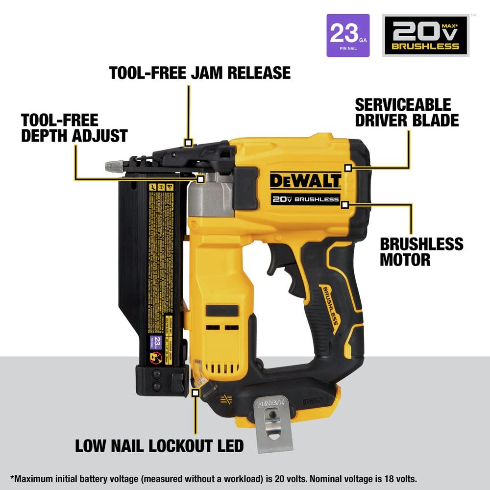 20V MAX Cordless 23 Gauge Pin Nailer T17252