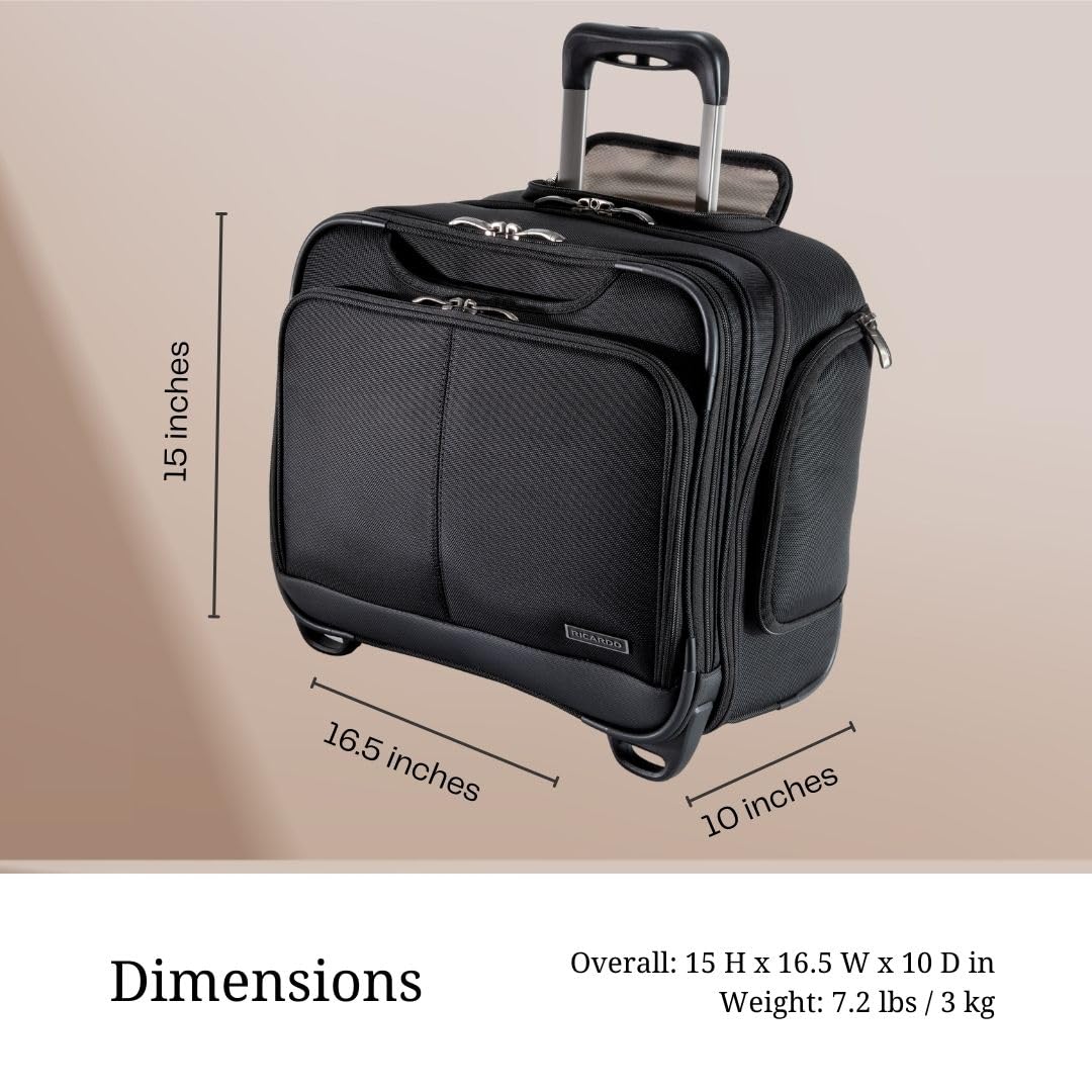 Softside Rolling Laptop Carry-On Luggage W3254