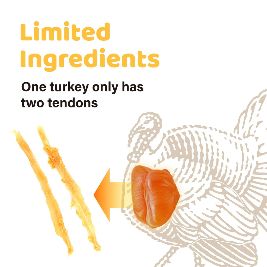 Turkey Tendon Dog Chew Strips Q25480