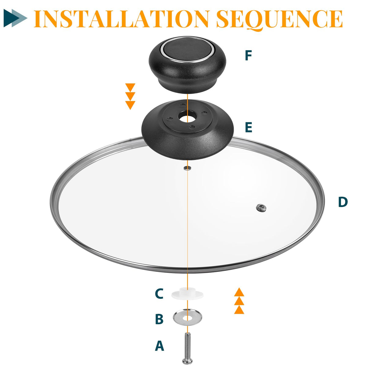 12 Inch Tempered Glass Lid X9106