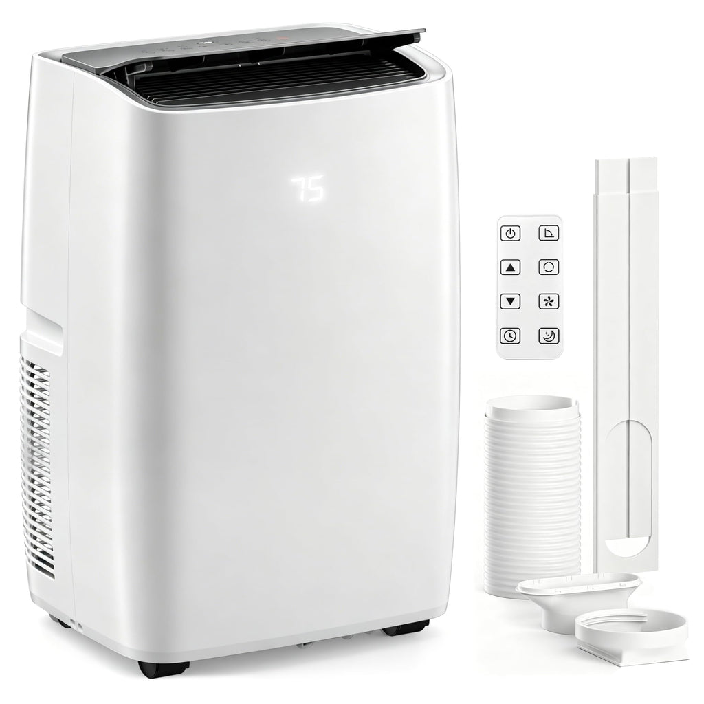 14000 BTU 5-in-1 Portable Air Conditioner with Remote Control and Window Kit J19872
