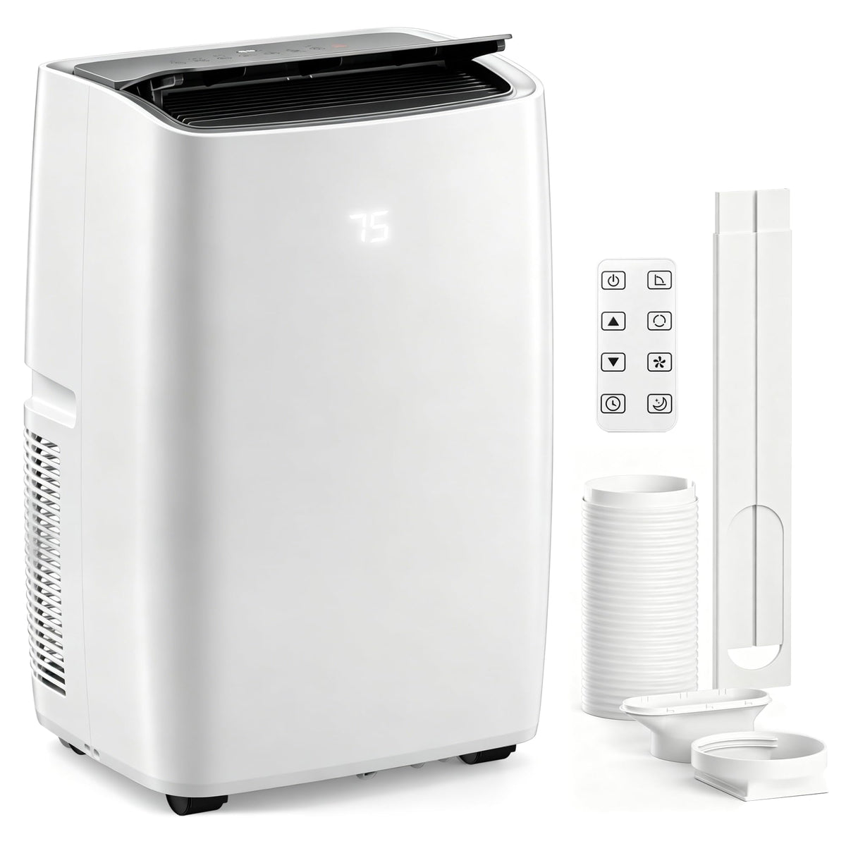 14000 BTU 5-in-1 Portable Air Conditioner with Remote Control and Window Kit J19872