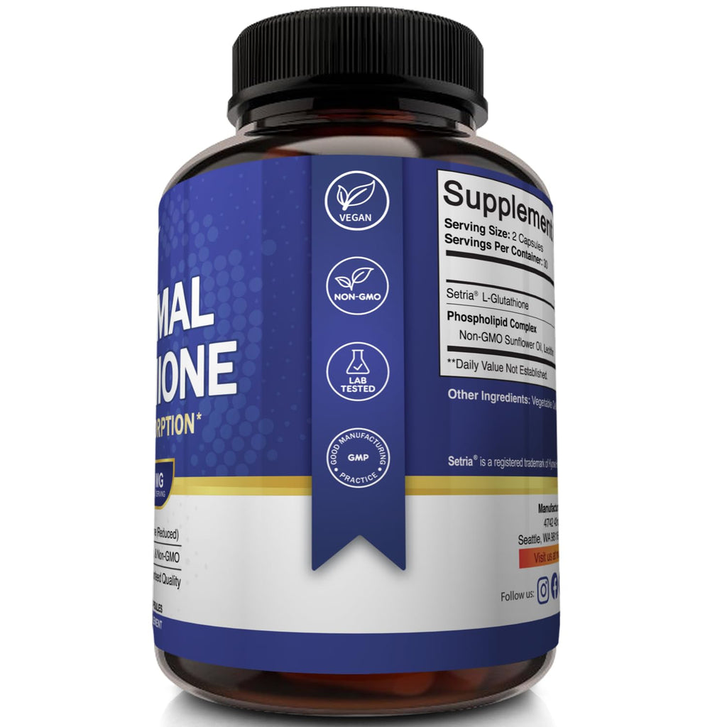 Liposomal Glutathione Supplement 700mg 60 Capsules H745443