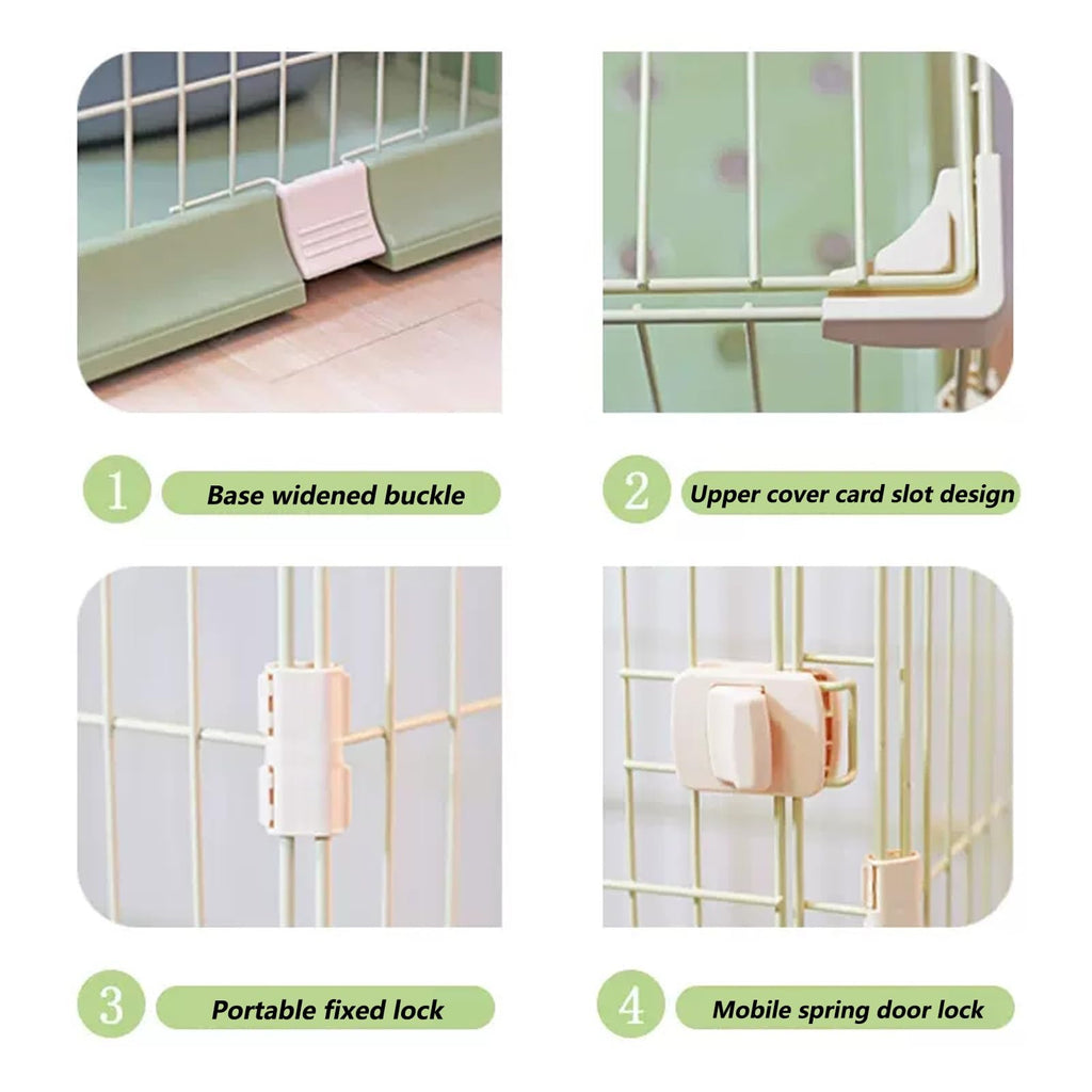 3/4-Tier Wire Cat Cage Playpen Kennel with Hammock H929