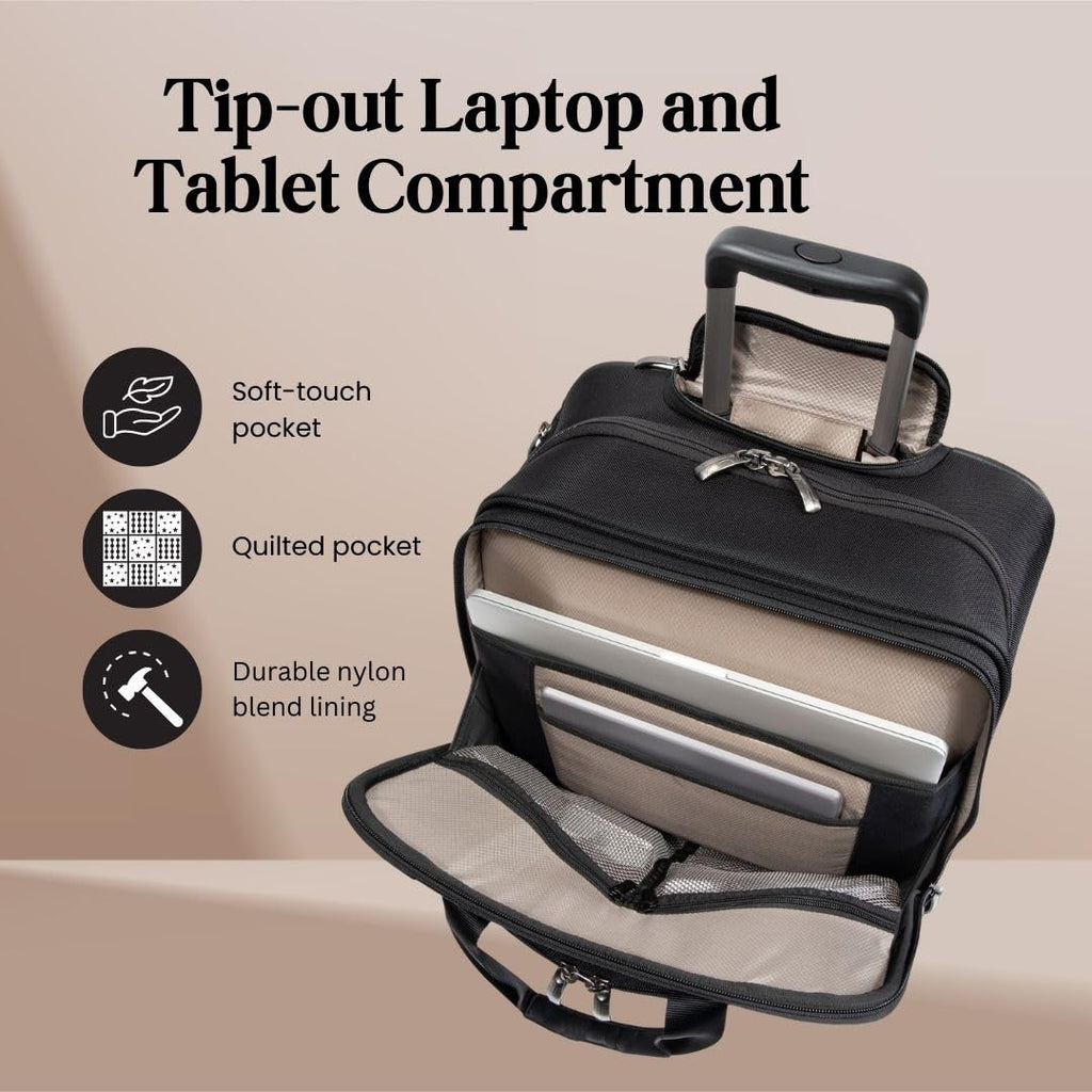 Softside Rolling Laptop Carry-On Luggage W3254