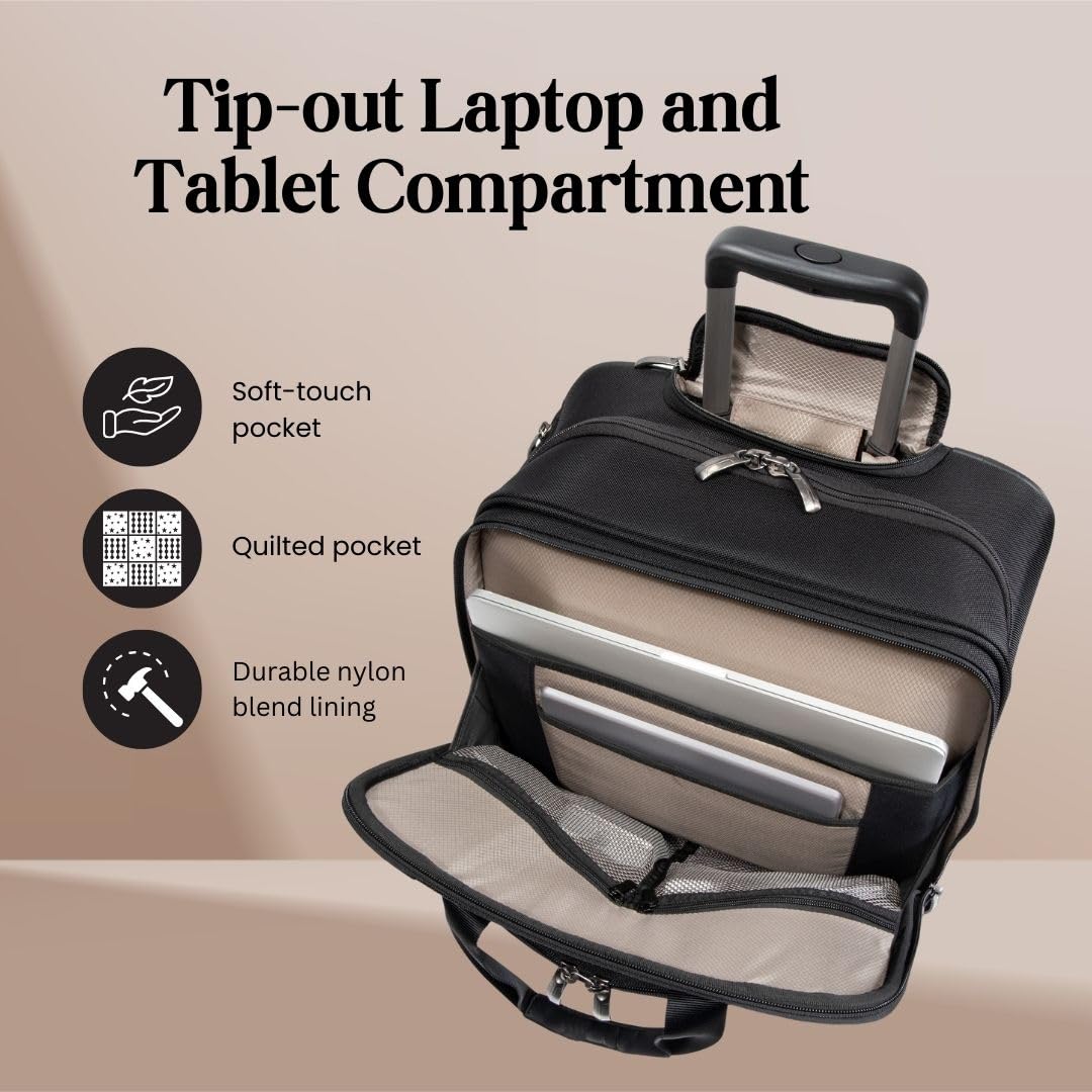 Softside Rolling Laptop Carry-On Luggage W3254