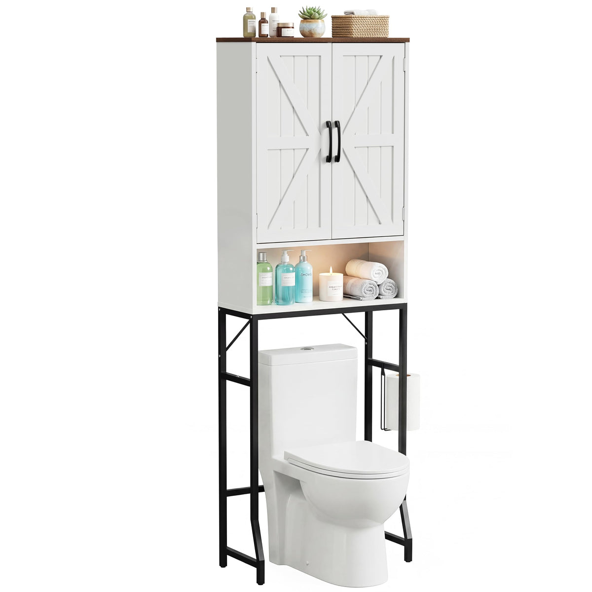 White Over The Toilet Storage Cabinet E590