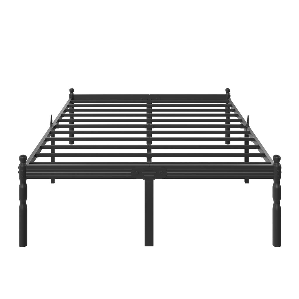 Queen Size Black Metal Bed Frame with Storage F30065