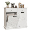 White 20 Gallon Tilt Out Trash Can Cabinet F891