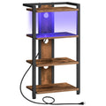 4-Tier Media Stand with Charging Station & LED Light T604