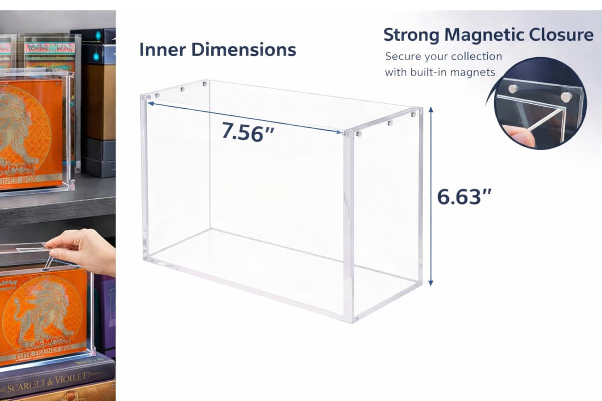 Acrylic Magnetic Display Case Box 6MM Thick Q1591