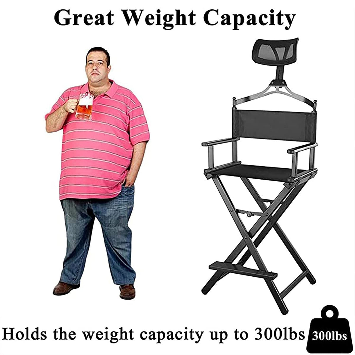 Aluminum Folding Director's Chair with Cup Holder G714