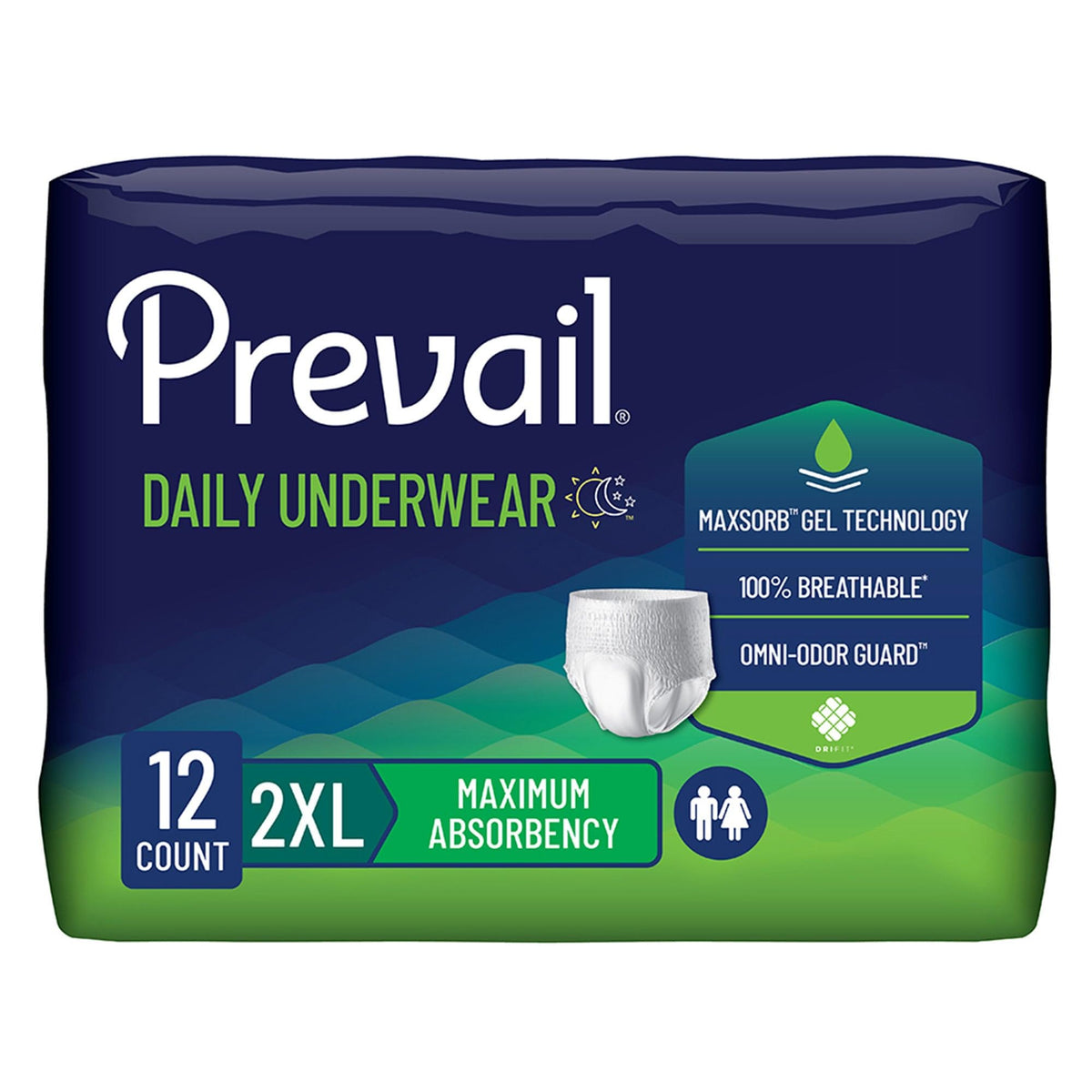 Disposable Incontinence Underwear 12 ct E2541