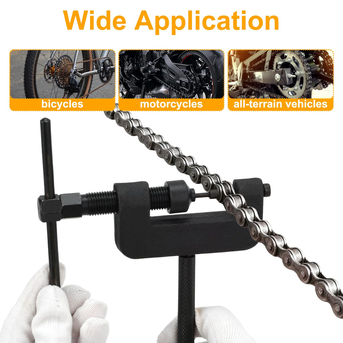 13-Piece Motorcycle Chain Breaker Tool Kit with Carrying Case Q849253