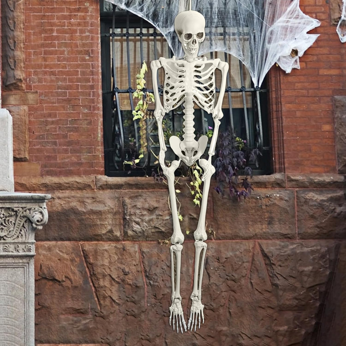 Halloween Skeleton Decoration 65inch Plastic Life Size K45483