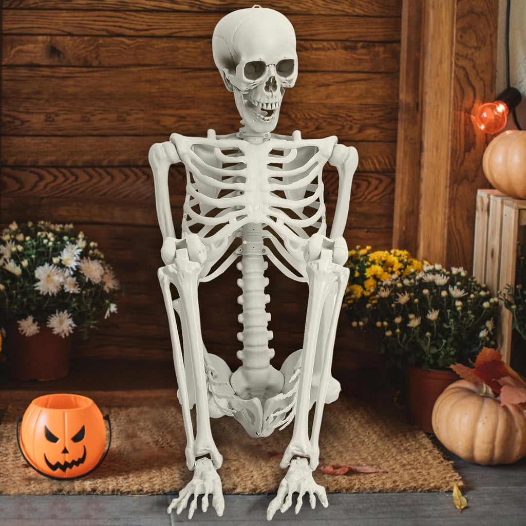 Halloween Skeleton Decoration 65inch Plastic Life Size K45483
