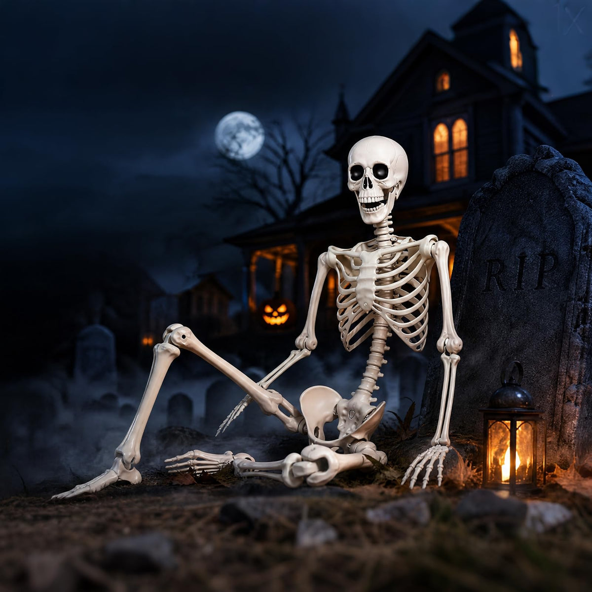Life Size Skeleton 5.4 ft ABS Plastic Posable Human Bones H4071