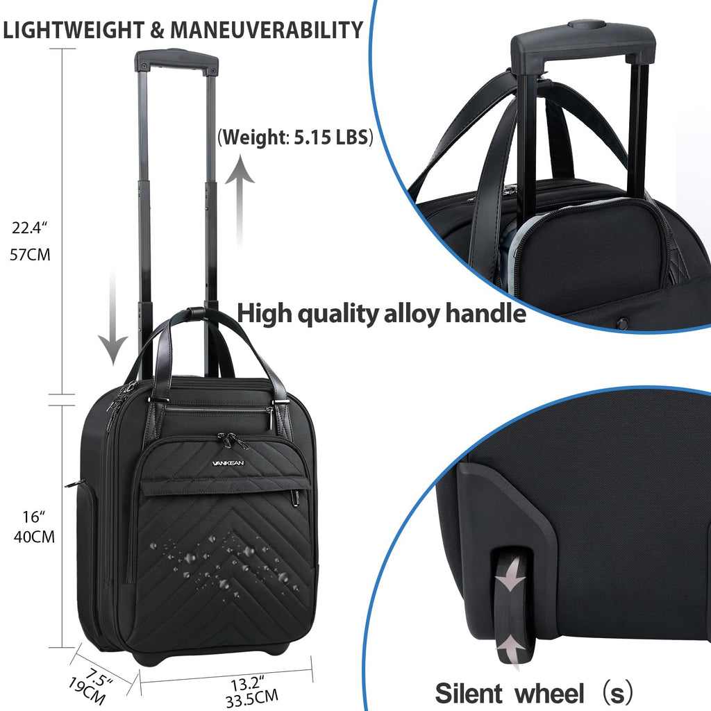 16" Underseat Rolling Lightweight Suitcase C546