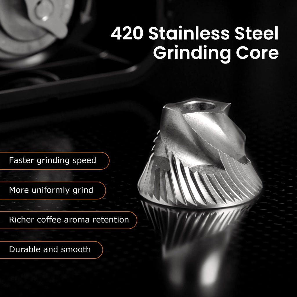 Portable Electric Coffee Grinder Adjustable Stainless Steel Burr S327388