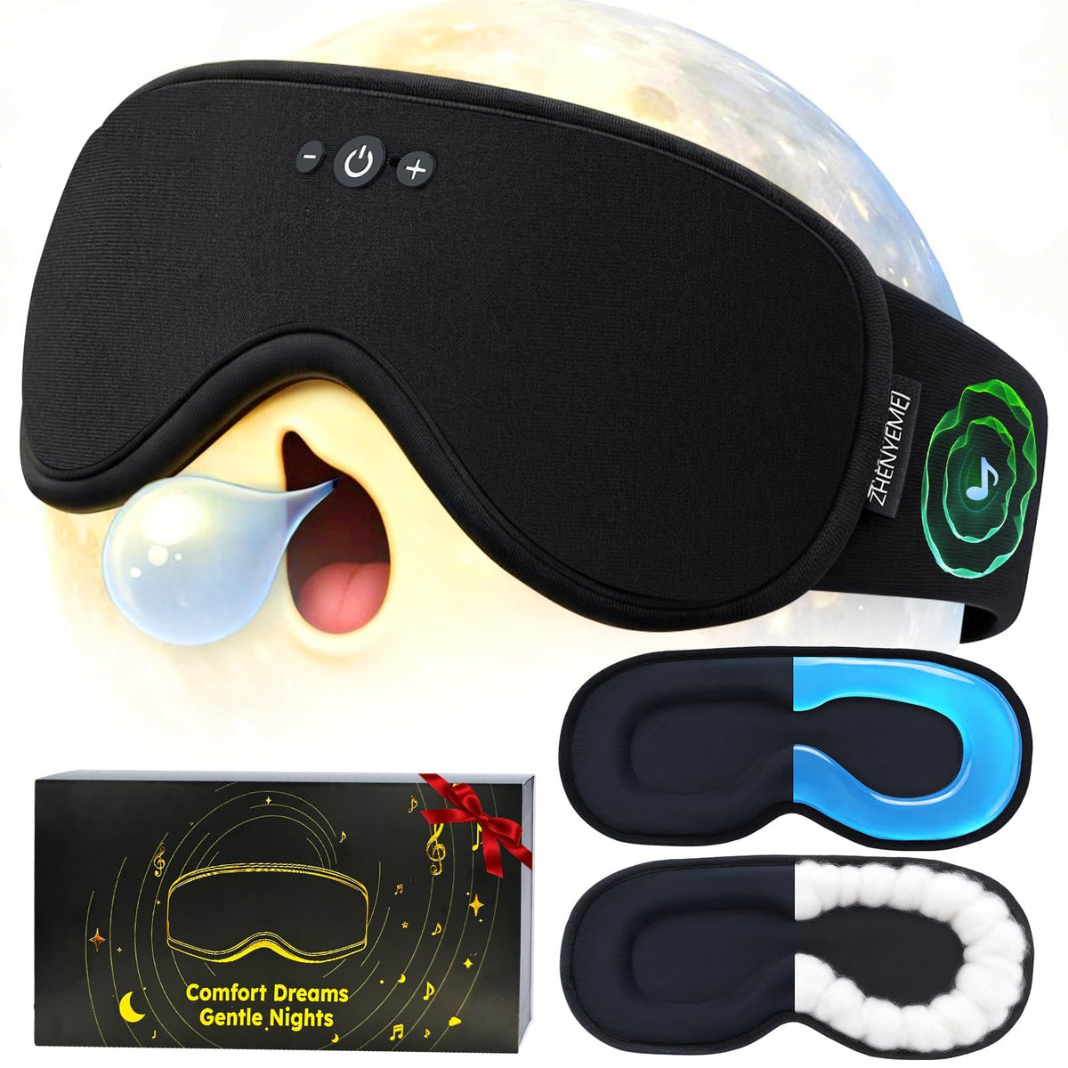 Bluetooth Sleep Mask with Hot & Cold Gel Insert R2262