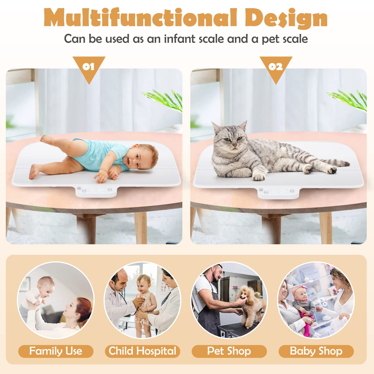 66lb Digital Baby Pet Scale with Smart App Control A87865