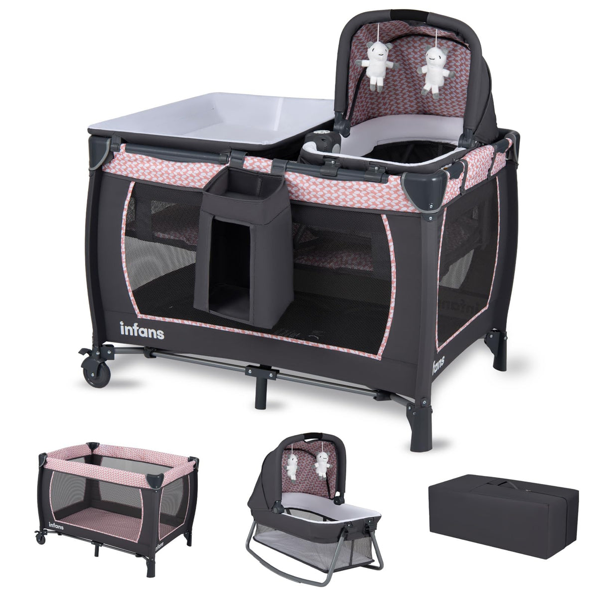 5 in 1 Pack and Play with Bassinet R940891