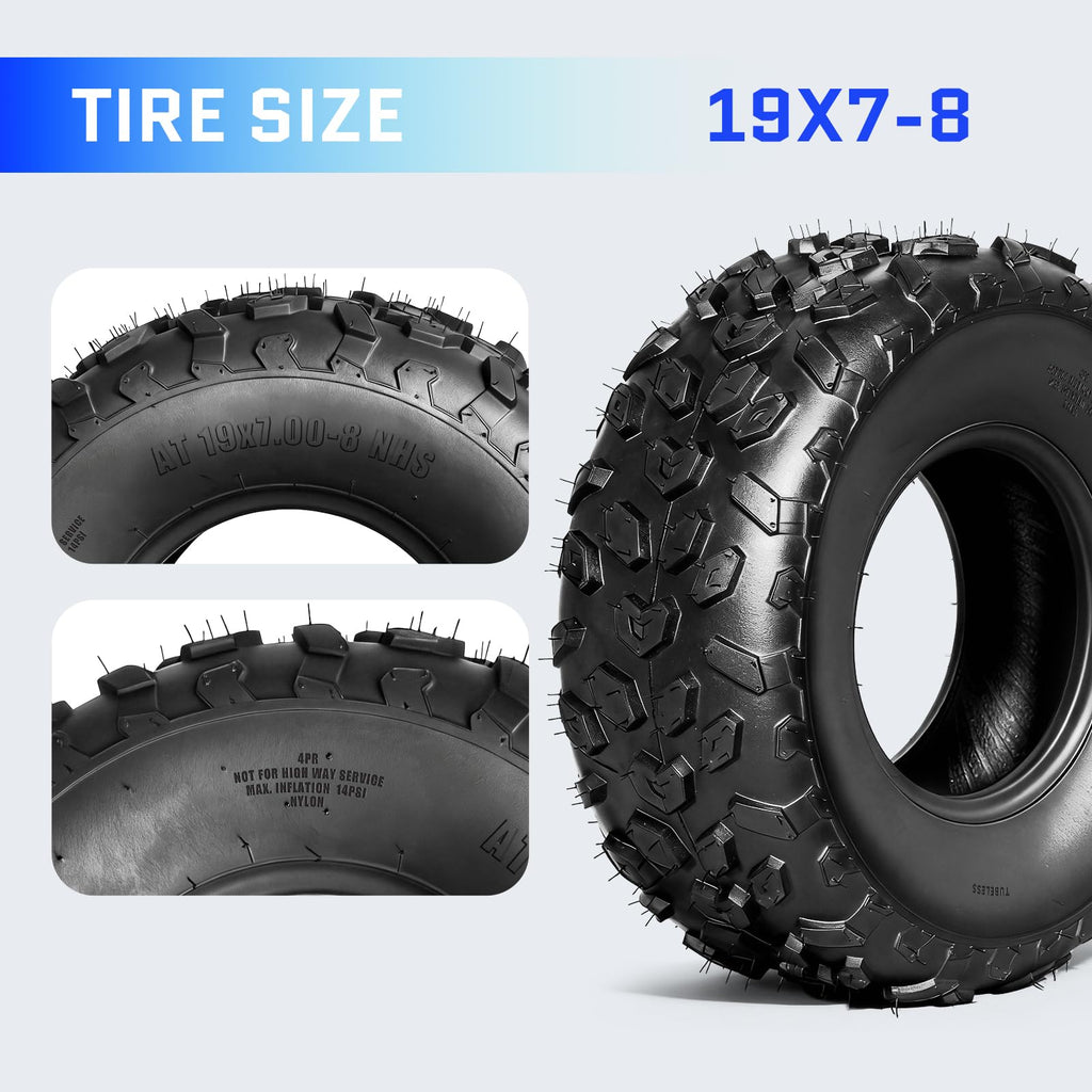 Set of 2 19x7-8 ATV/UTV Tires K6829