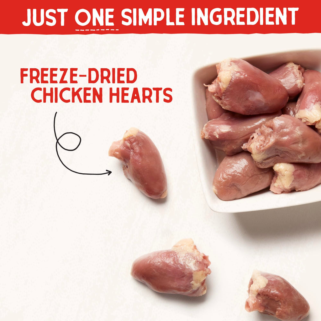Freeze-Dried Raw Chicken Heart Dog Treats 11oz Bag O87727