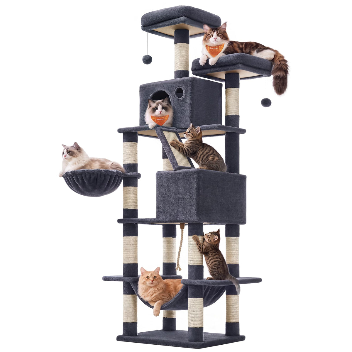 81.1-Inch Multi-Level Cat Tree M748