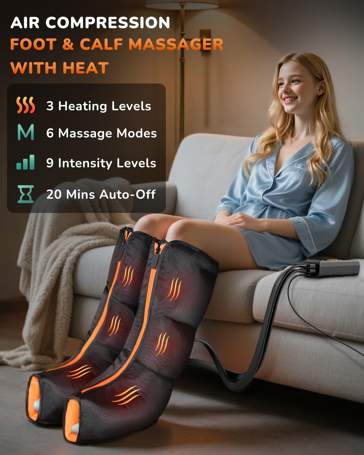 Air Compression Leg Massager with Heat X740