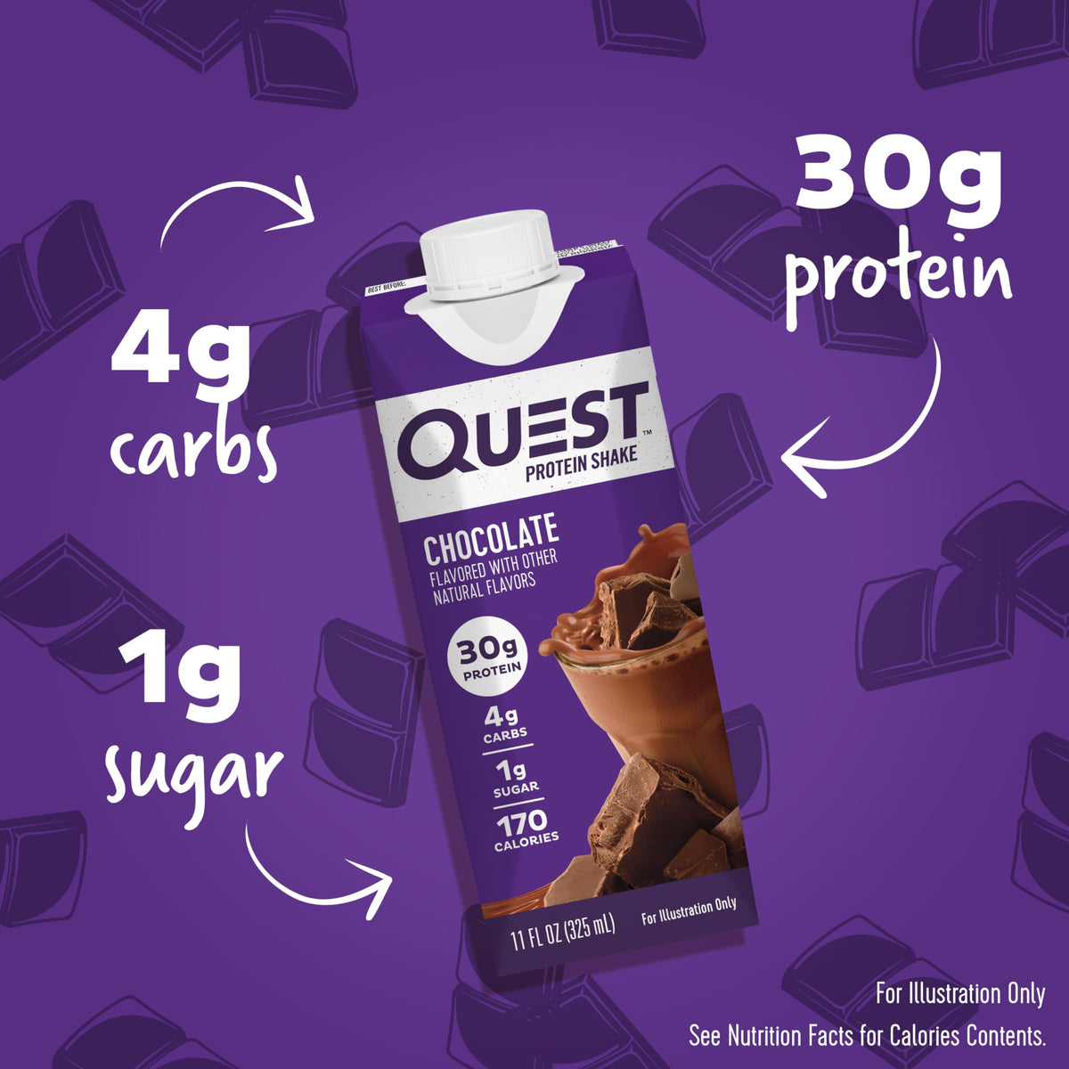 Chocolate Protein Shake Pack of 12 and Double Chocolate Chip Protein Cookie 12 Count Q6721