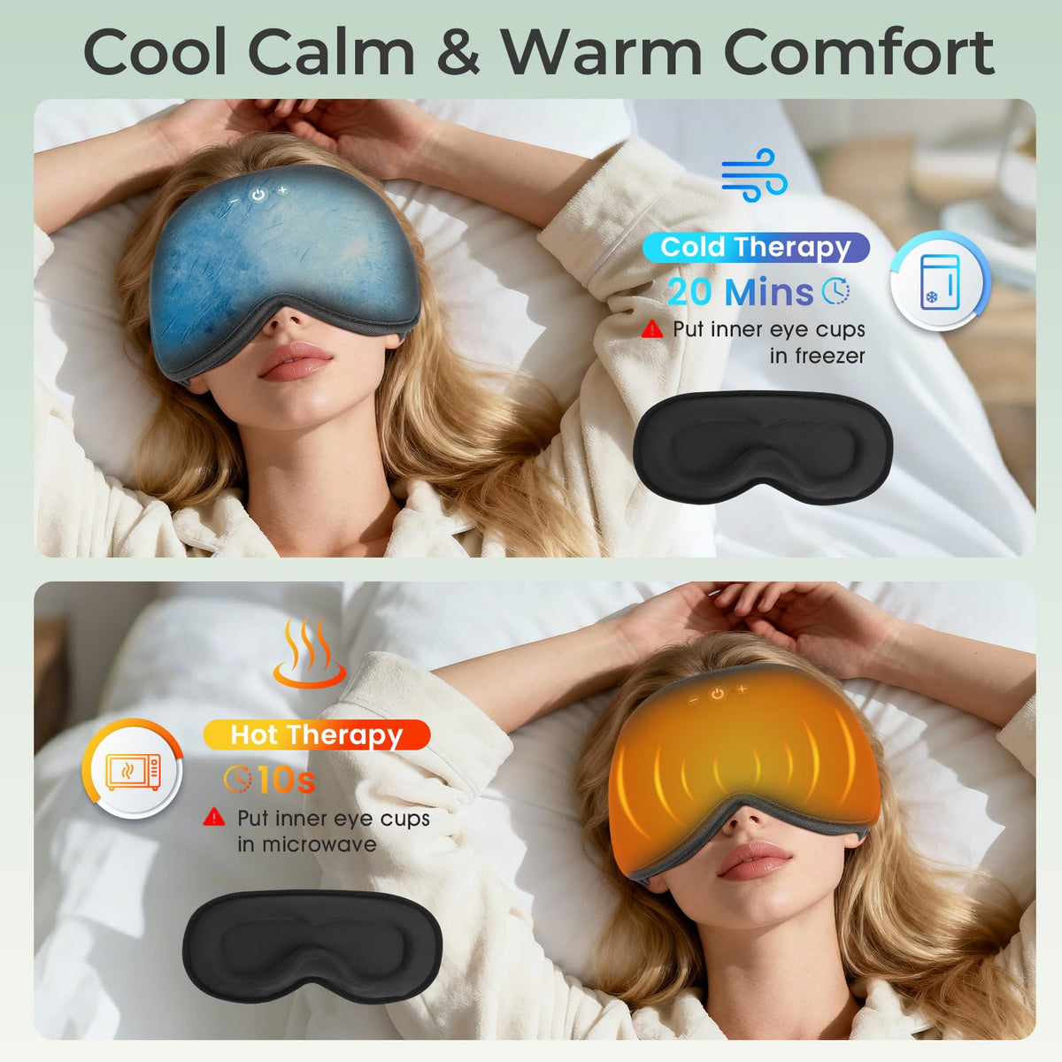 Bluetooth Sleep Mask with Hot & Cold Gel Insert R2262