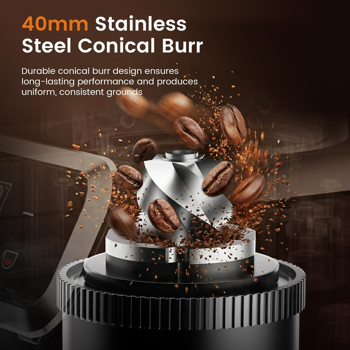 Electric Burr Coffee Grinder, 30 Settings H17505