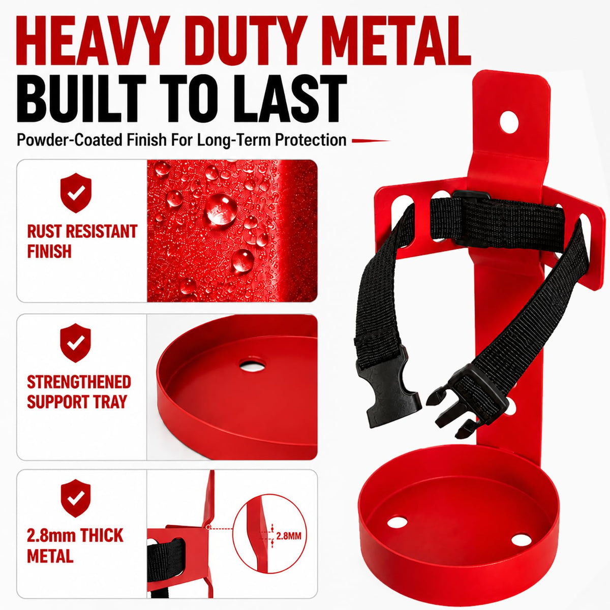 Fire Extinguisher Wall Mount Bracket 2.5 lb 1 Pack X505735