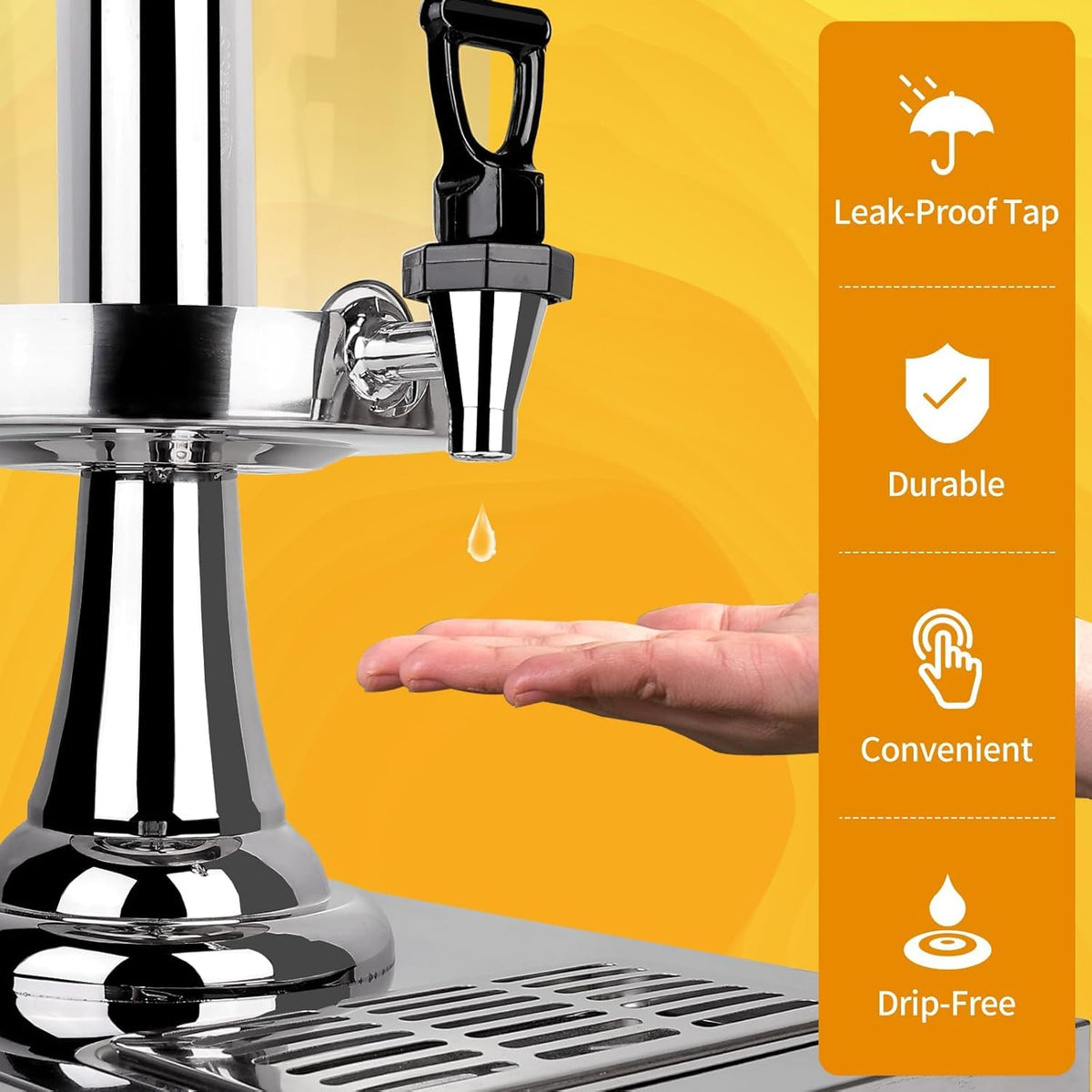 Stainless Steel Beverage Dispenser with Stand I958625