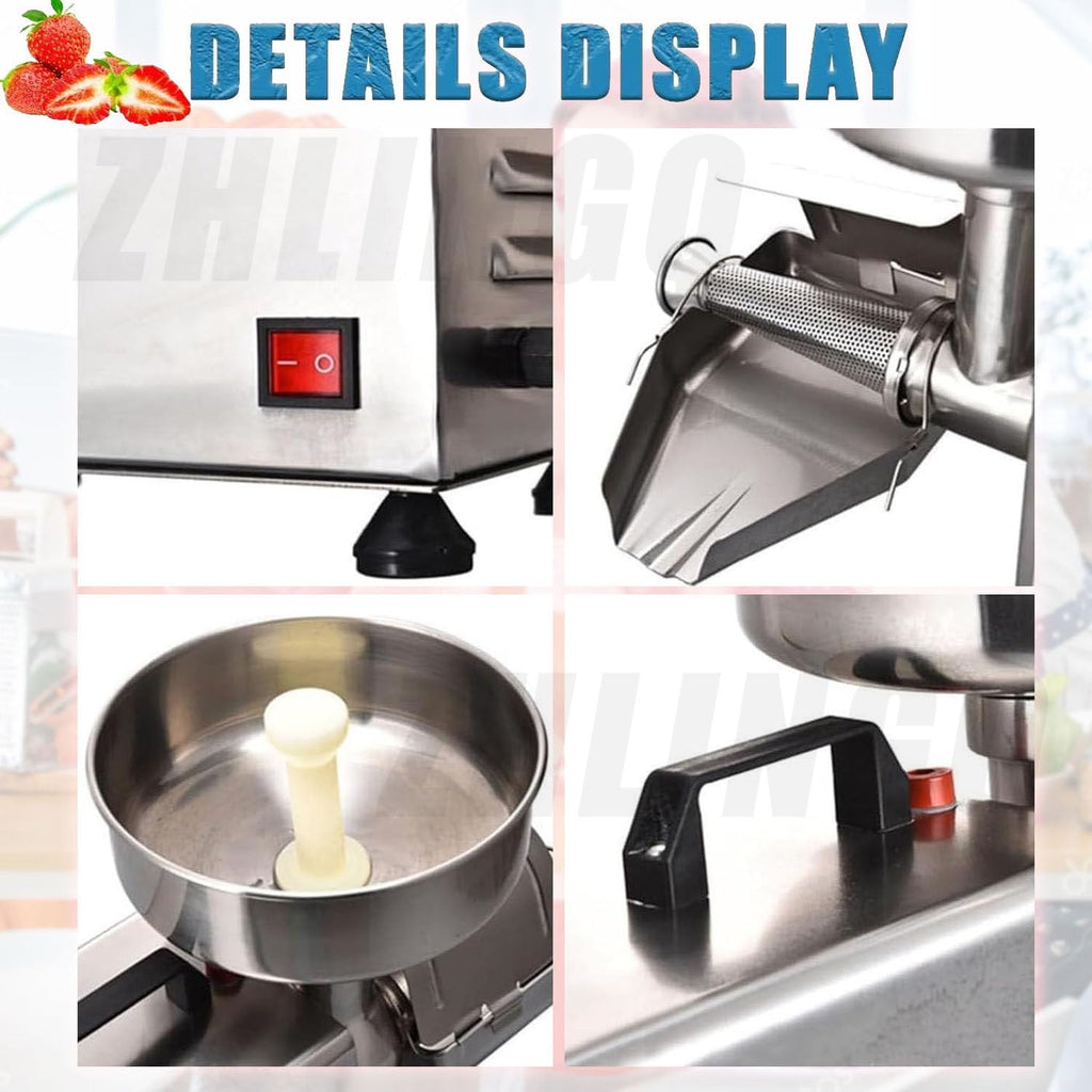 450W Electric Tomato Strainer with Funnel and Trough U516