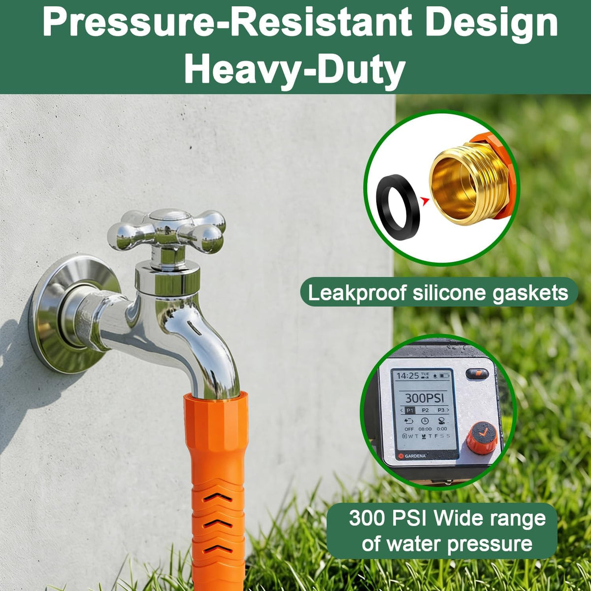 100FT Flexible Garden Hose with 10 Modes Nozzle Q74230