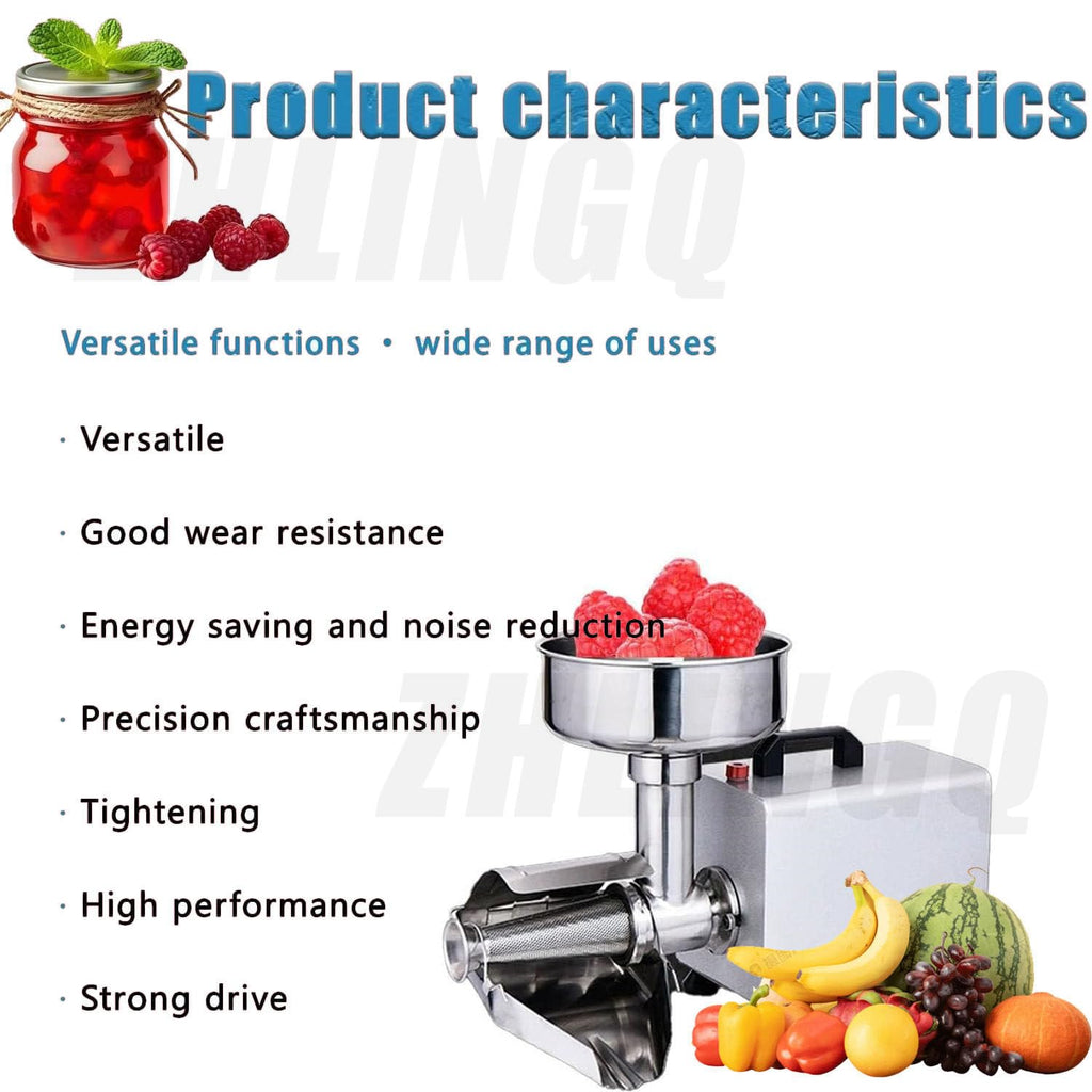 450W Electric Tomato Strainer with Funnel and Trough U516