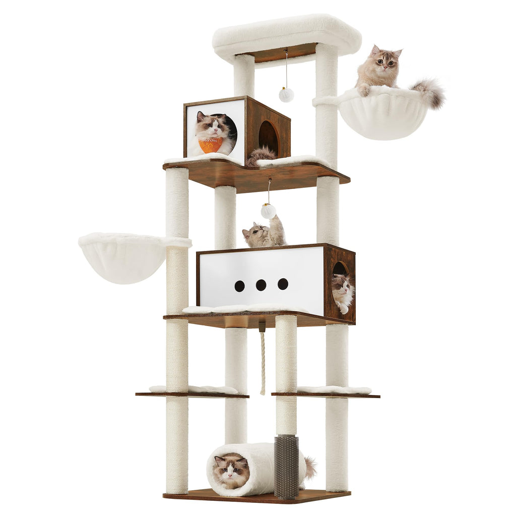Cat Tree with 2 Caves and 2 Hammocks Z91695